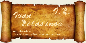 Ivan Milašinov vizit kartica